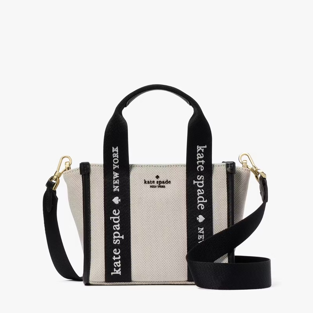 ♠️Kate Spade New York Kip Canvas Mini Tote Crossbody, Natural Multi NEW NWT